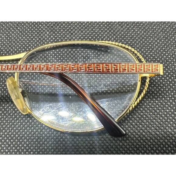 Vintage FENDI 80's Designer Gold Monogram Eyeglass Frame Mod FV 173 DEMO LENSES - Picture 10 of 15